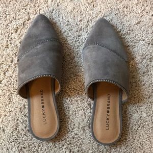Grey lucky brand slip on shoes